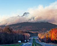 Pilot Mountain on Fire - November 2012