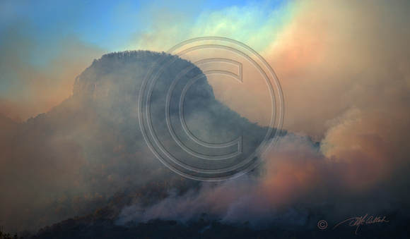 Close-up of November 2012 Pilot Mountain fire