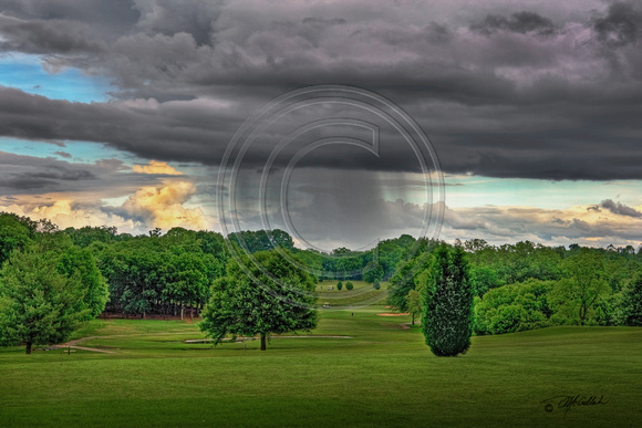 Spring Shower over the Golf Course in HDR